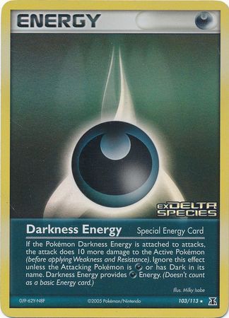 Darkness Energy (103/113) (Stamped) [EX: Delta Species] | Game Master's Emporium (The New GME)
