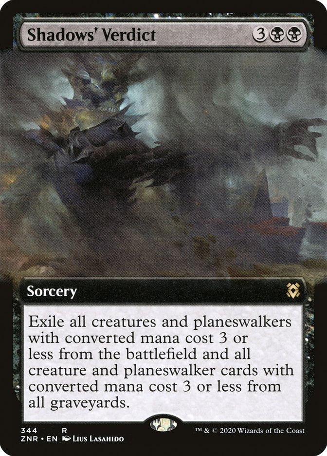 Shadows' Verdict (Extended Art) [Zendikar Rising] | Game Master's Emporium (The New GME)