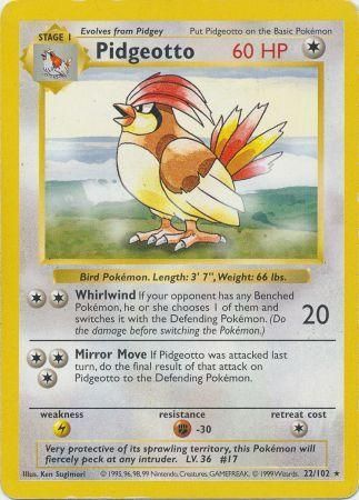 Pidgeotto (22/102) [Base Set Shadowless Unlimited] | Game Master's Emporium (The New GME)