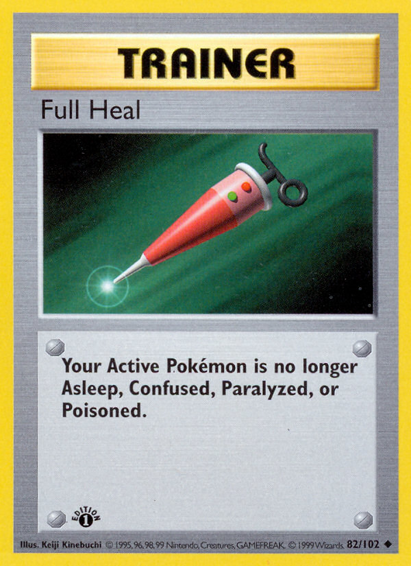Full Heal (82/102) (Shadowless) [Base Set 1st Edition] | Game Master's Emporium (The New GME)