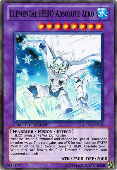 Elemental Hero Absolute Zero [GENF-ENSE1] Super Rare | Game Master's Emporium (The New GME)