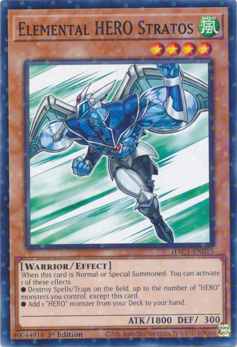 Elemental HERO Stratos (Duel Terminal) [HAC1-EN015] Common | Game Master's Emporium (The New GME)