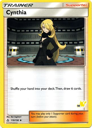 Cynthia (119/156) (Pikachu Stamp #50) [Battle Academy 2020] | Game Master's Emporium (The New GME)