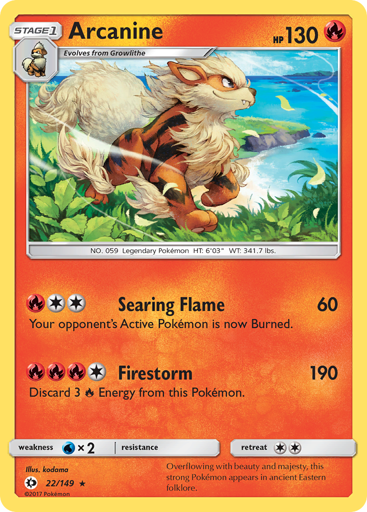 Arcanine (22/149) [Sun & Moon: Base Set] | Game Master's Emporium (The New GME)