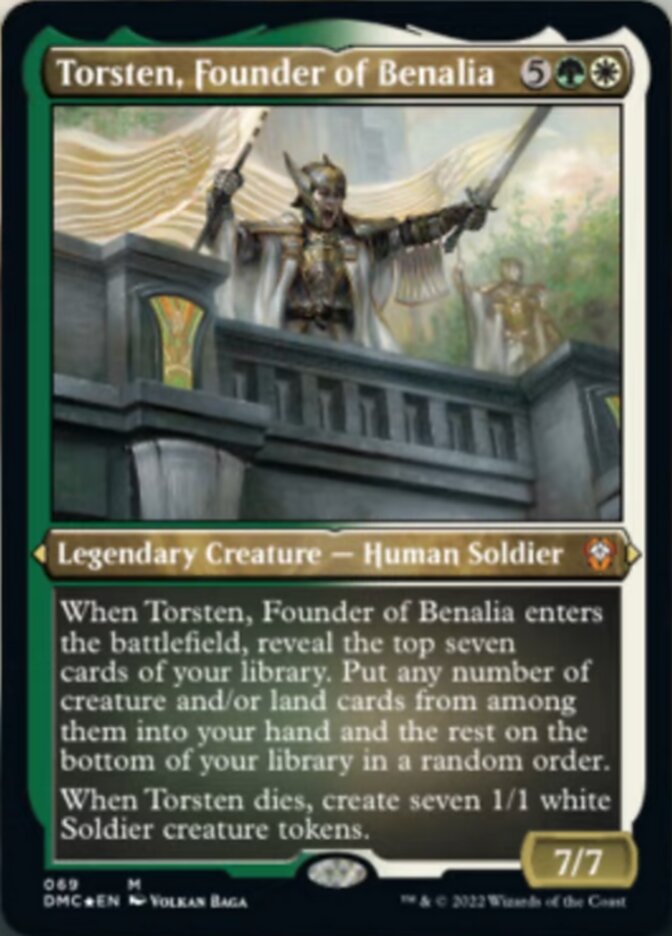 Torsten, Founder of Benalia (Foil Etched) [Dominaria United Commander] | Game Master's Emporium (The New GME)