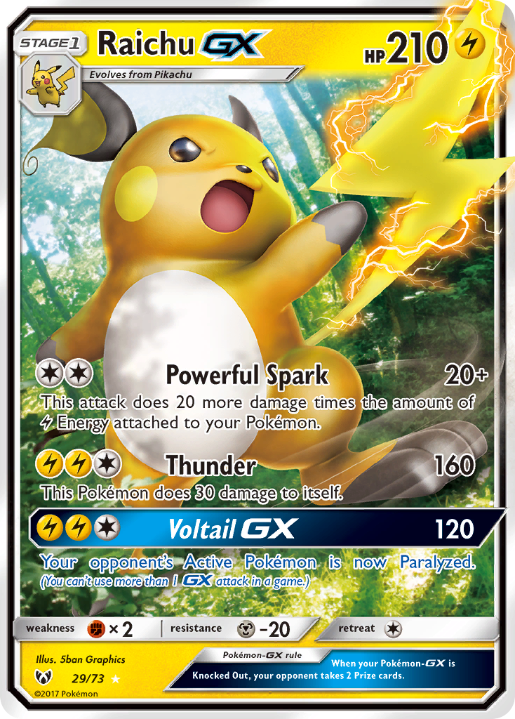 Raichu GX (29/73) [Sun & Moon: Shining Legends] | Game Master's Emporium (The New GME)