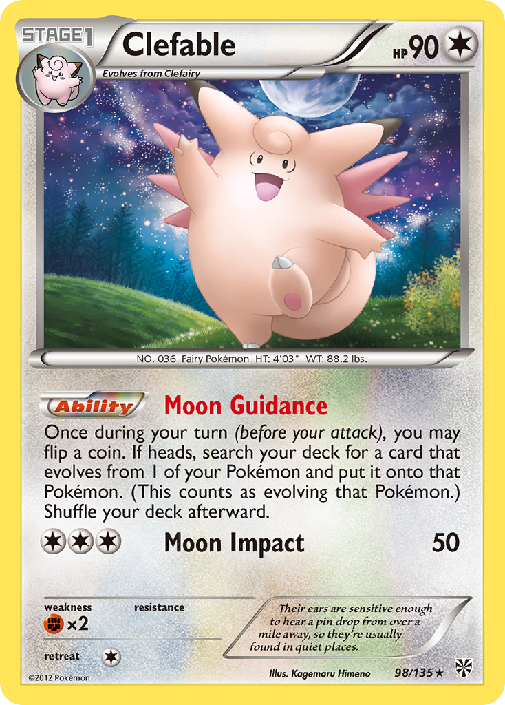 Clefable (98/135) [Black & White: Plasma Storm] | Game Master's Emporium (The New GME)