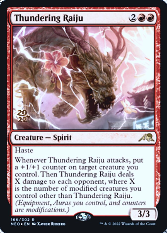 Thundering Raiju [Kamigawa: Neon Dynasty Prerelease Promos] | Game Master's Emporium (The New GME)