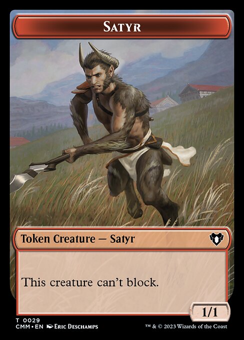 Treasure // Satyr Double-Sided Token [Commander Masters Tokens] | Game Master's Emporium (The New GME)