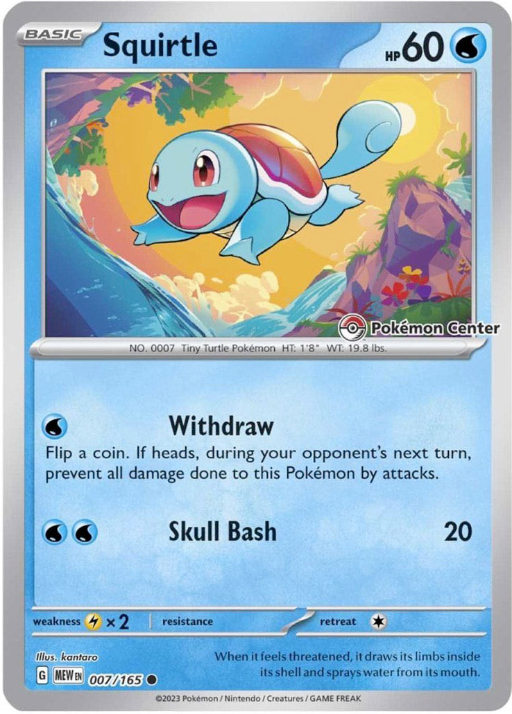 Squirtle (007/165) (Pokemon Center Exclusive) [Scarlet & Violet: Black Star Promos] | Game Master's Emporium (The New GME)