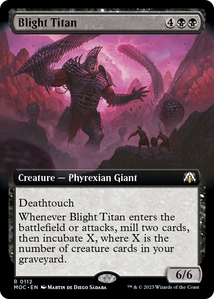 Blight Titan (Extended Art) [March of the Machine Commander] | Game Master's Emporium (The New GME)