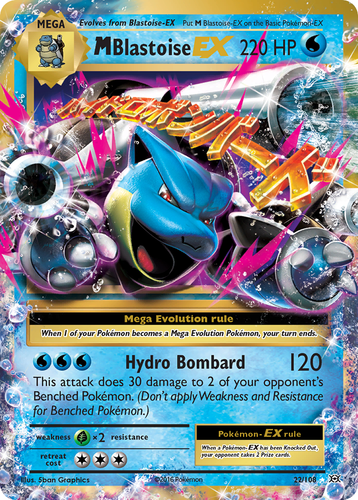 M Blastoise EX (22/108) [XY: Evolutions] | Game Master's Emporium (The New GME)