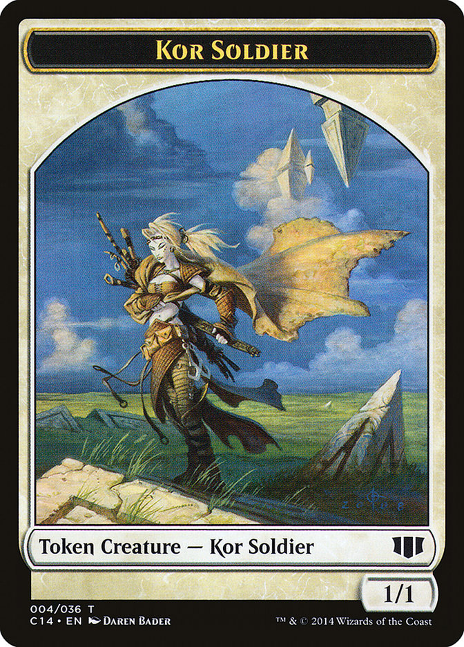 Kor Soldier // Pegasus Double-Sided Token [Commander 2014 Tokens] | Game Master's Emporium (The New GME)