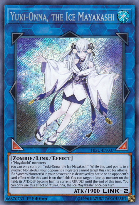 Yuki-Onna, the Ice Mayakashi [HISU-EN037] Secret Rare | Game Master's Emporium (The New GME)