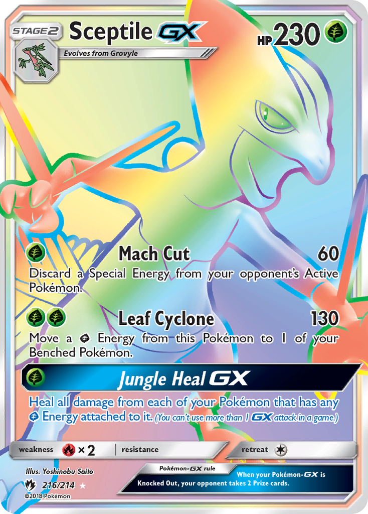 Sceptile GX (216/214) [Sun & Moon: Lost Thunder] | Game Master's Emporium (The New GME)