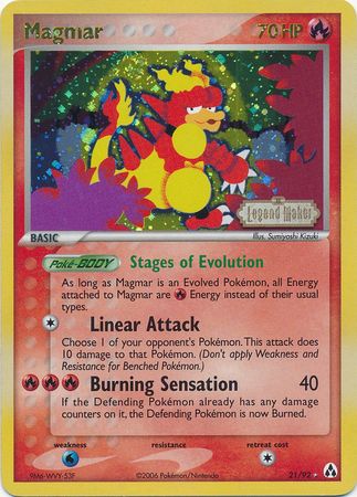 Magmar (21/92) (Stamped) [EX: Legend Maker] | Game Master's Emporium (The New GME)