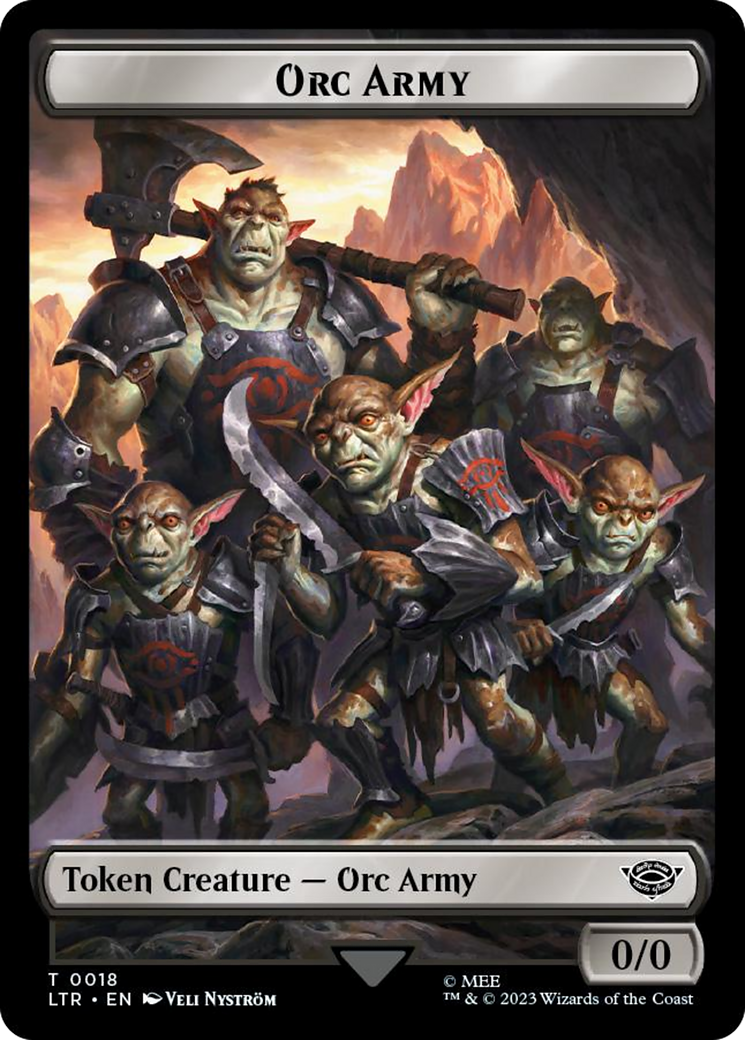 Orc Army (0018) // Food (0024) Double-Sided Token (Surge Foil) [The Lord of the Rings: Tales of Middle-Earth Tokens] | Game Master's Emporium (The New GME)