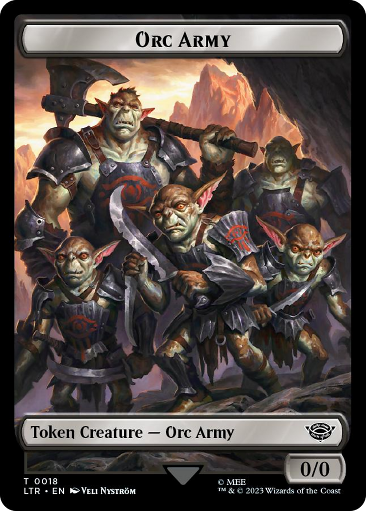 Orc Army (0018) // Food (0023) Double-Sided Token (Surge Foil) [The Lord of the Rings: Tales of Middle-Earth Tokens] | Game Master's Emporium (The New GME)