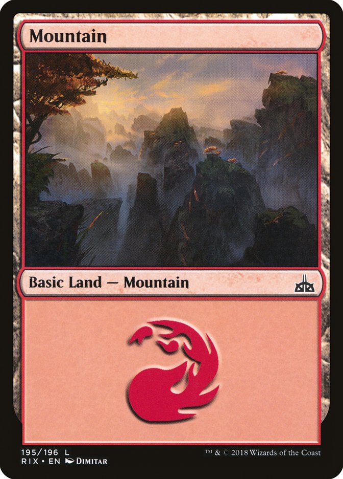 Mountain (195) [Rivals of Ixalan] | Game Master's Emporium (The New GME)