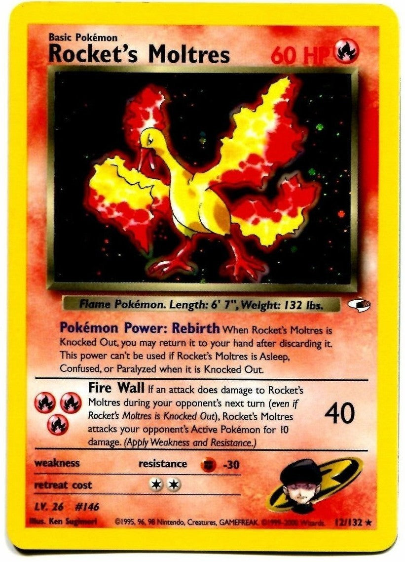 Rocket's Moltres (12/132) [Gym Heroes Unlimited] | Game Master's Emporium (The New GME)