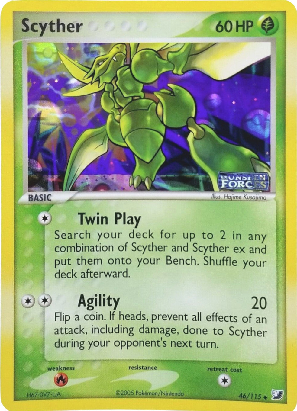 Scyther (46/115) (Stamped) [EX: Unseen Forces] | Game Master's Emporium (The New GME)