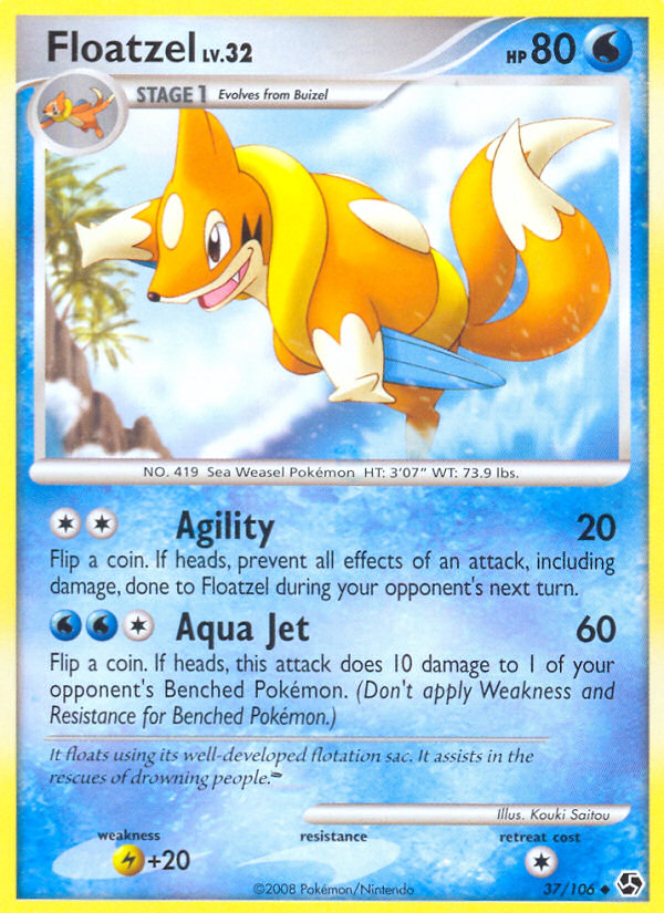 Floatzel (37/106) [Diamond & Pearl: Great Encounters] | Game Master's Emporium (The New GME)