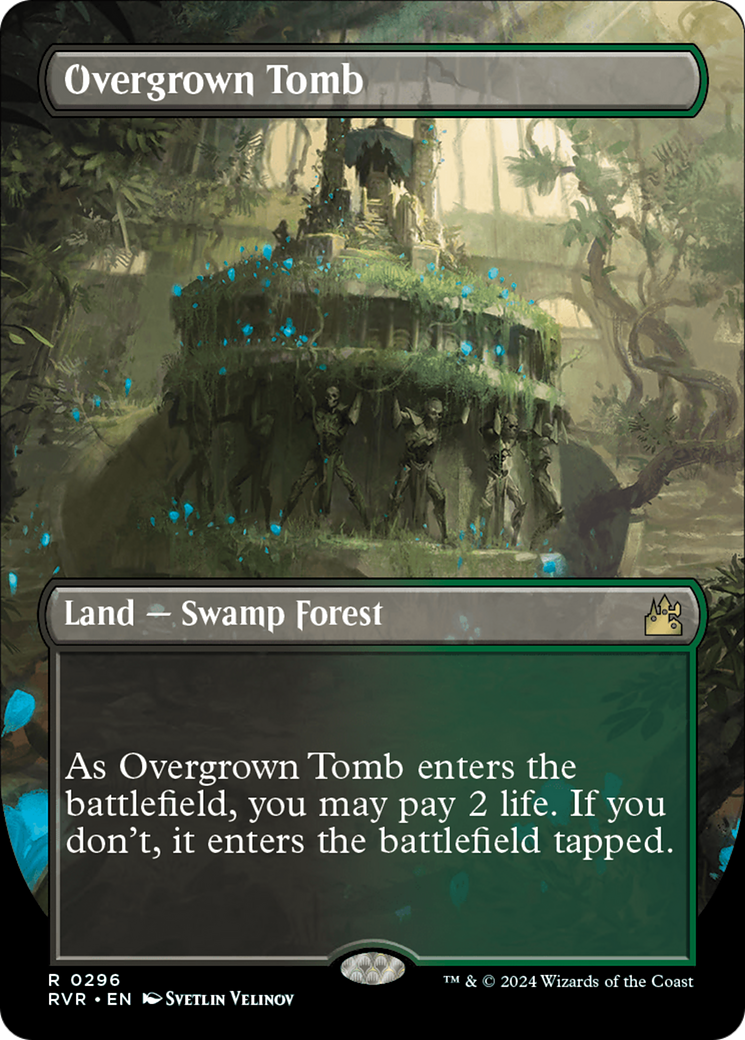 Overgrown Tomb (Borderless) [Ravnica Remastered] | Game Master's Emporium (The New GME)