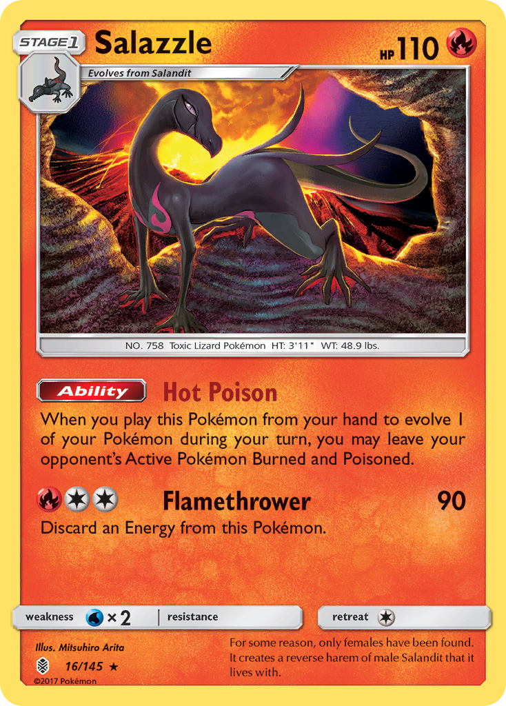 Salazzle (16/145) [Sun & Moon: Guardians Rising] | Game Master's Emporium (The New GME)