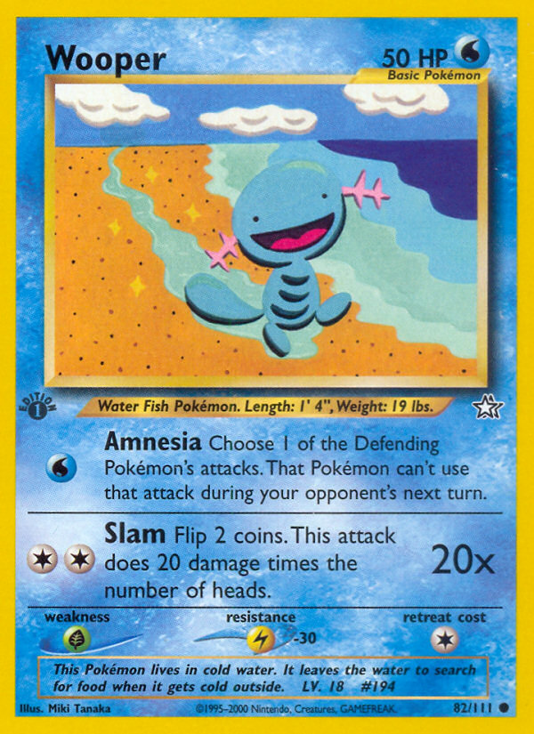 Wooper (82/111) [Neo Genesis 1st Edition] | Game Master's Emporium (The New GME)