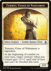 Temmet, Vizier of Naktamun // Zombie Double-Sided Token [Amonkhet Tokens] | Game Master's Emporium (The New GME)