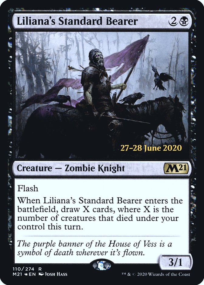 Liliana's Standard Bearer [Core Set 2021 Prerelease Promos] | Game Master's Emporium (The New GME)