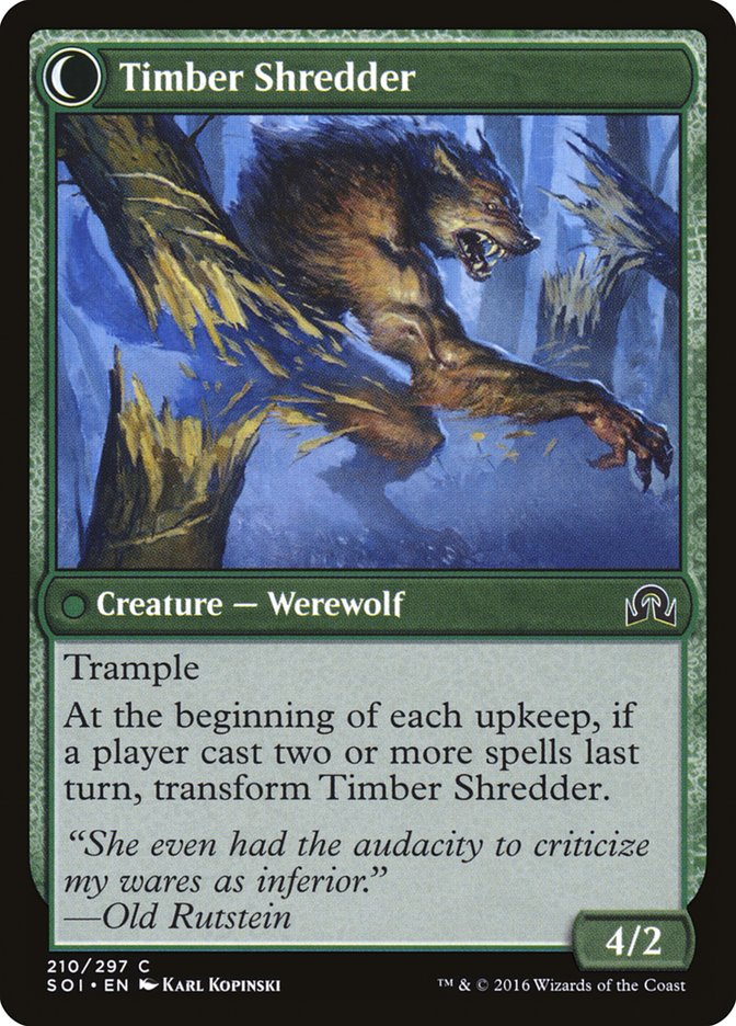 Hinterland Logger // Timber Shredder [Shadows over Innistrad] | Game Master's Emporium (The New GME)