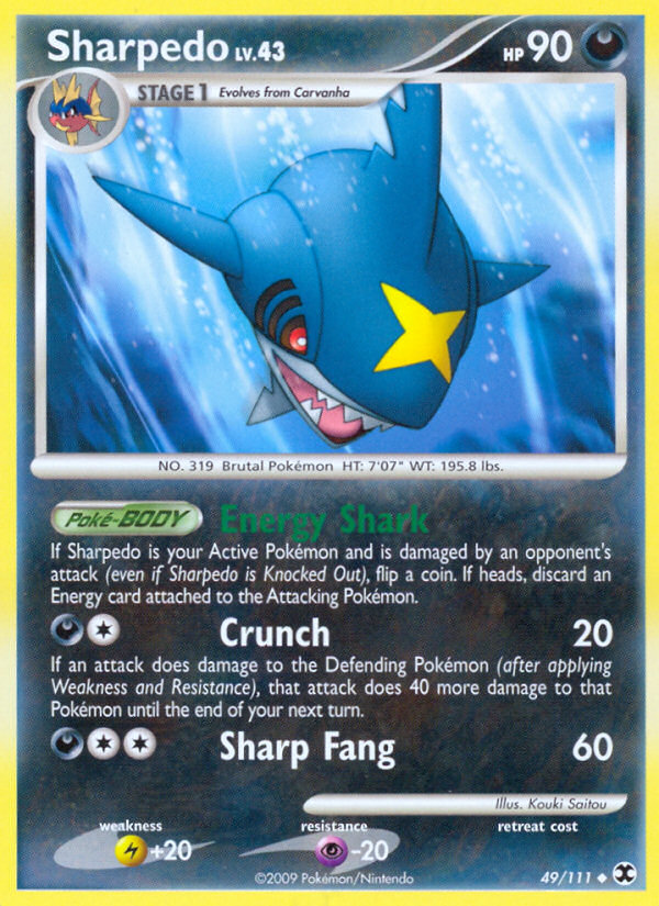 Sharpedo (49/111) [Platinum: Rising Rivals] | Game Master's Emporium (The New GME)