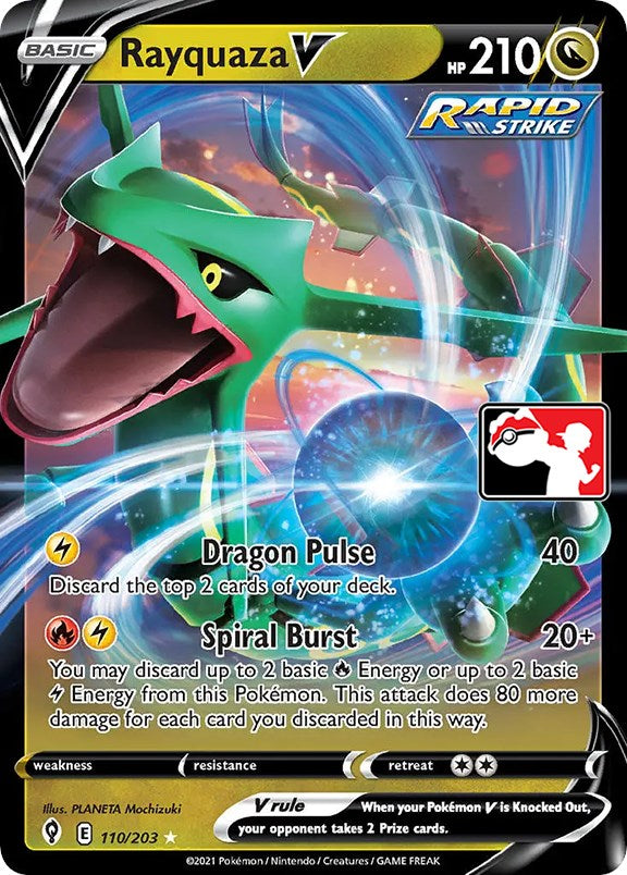 Rayquaza V (110/203) [Prize Pack Series One] | Game Master's Emporium (The New GME)