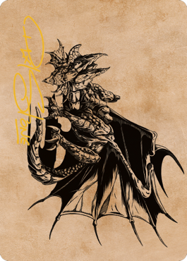 Ancient Copper Dragon Art Card (52) (Gold-Stamped Signature) [Commander Legends: Battle for Baldur's Gate Art Series] | Game Master's Emporium (The New GME)