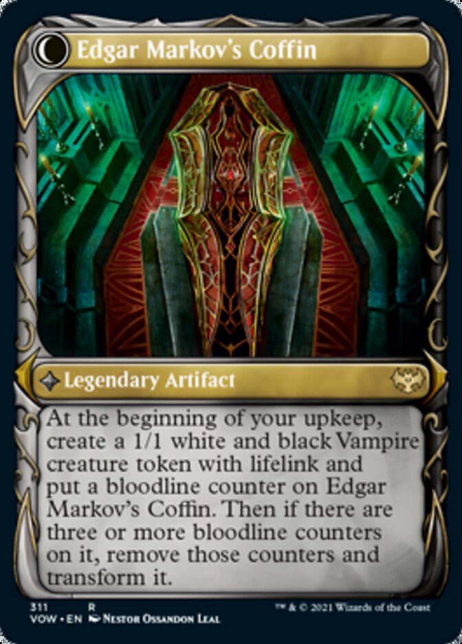 Edgar, Charmed Groom // Edgar Markov's Coffin (Showcase Fang Frame) [Innistrad: Crimson Vow] | Game Master's Emporium (The New GME)