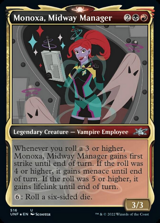 Monoxa, Midway Manager (Showcase) (Galaxy Foil) [Unfinity] | Game Master's Emporium (The New GME)