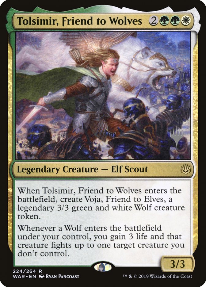 Tolsimir, Friend to Wolves (Promo Pack) [War of the Spark Promos] | Game Master's Emporium (The New GME)