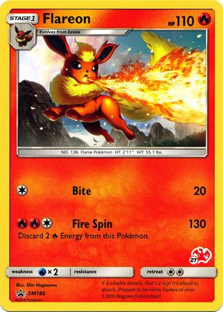 Flareon (SM186) (Charizard Stamp #27) [Battle Academy 2020] | Game Master's Emporium (The New GME)
