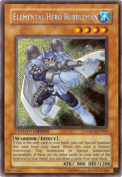 Elemental Hero Bubbleman [EHC1-EN003] Secret Rare | Game Master's Emporium (The New GME)