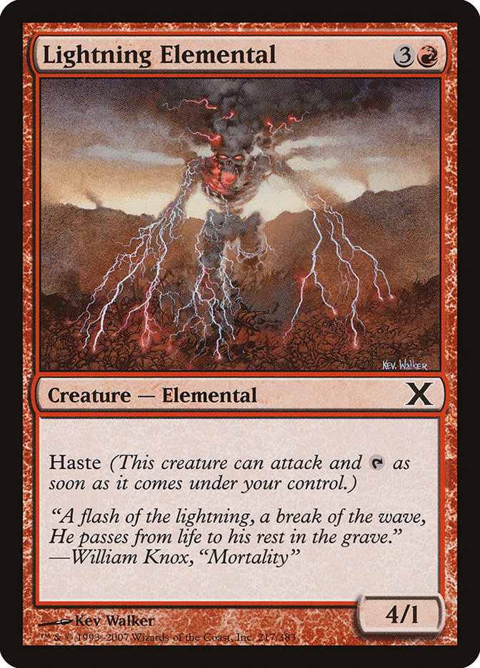 Lightning Elemental [Tenth Edition] | Game Master's Emporium (The New GME)