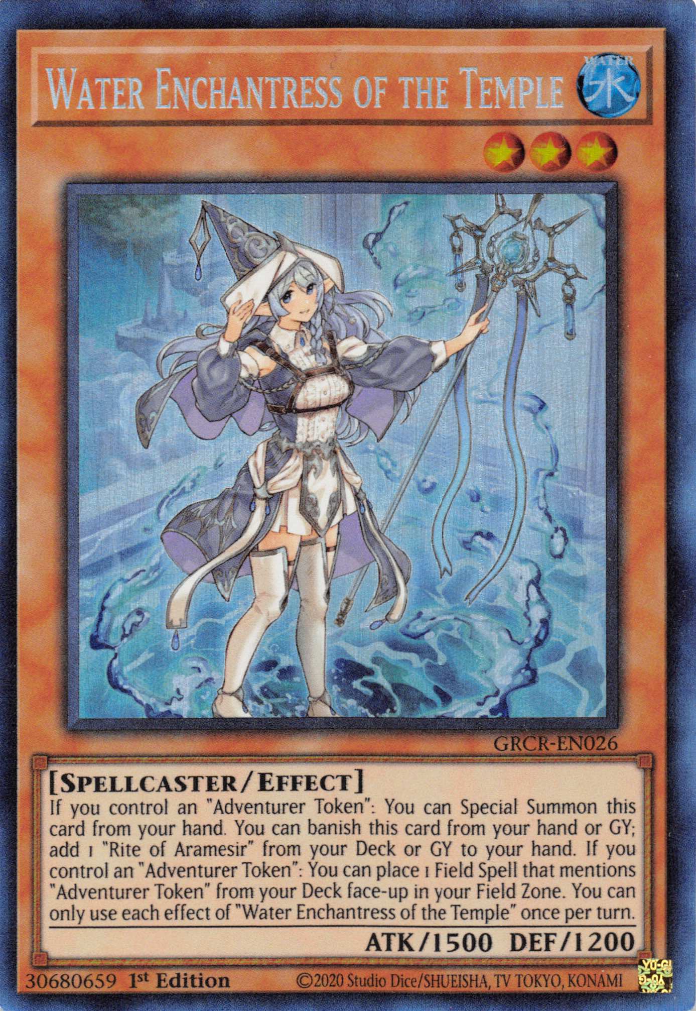 Water Enchantress of the Temple [GRCR-EN026] Collector's Rare | Game Master's Emporium (The New GME)