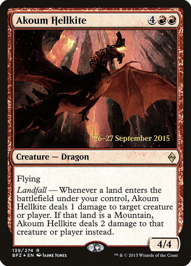 Akoum Hellkite [Battle for Zendikar Prerelease Promos] | Game Master's Emporium (The New GME)