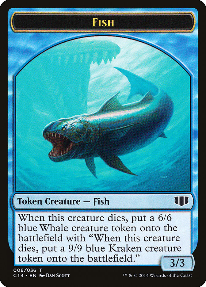 Fish // Zombie (011/036) Double-Sided Token [Commander 2014 Tokens] | Game Master's Emporium (The New GME)