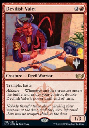 Devilish Valet (Promo Pack) [Streets of New Capenna Promos] | Game Master's Emporium (The New GME)