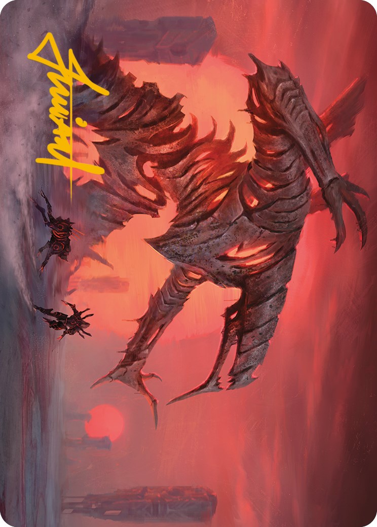 Red Sun's Zenith Art Card (Gold-Stamped Signature) [Phyrexia: All Will Be One Art Series] | Game Master's Emporium (The New GME)