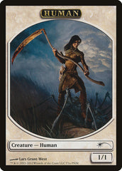 Human // Wolf Double-Sided Token [Friday Night Magic 2012] | Game Master's Emporium (The New GME)