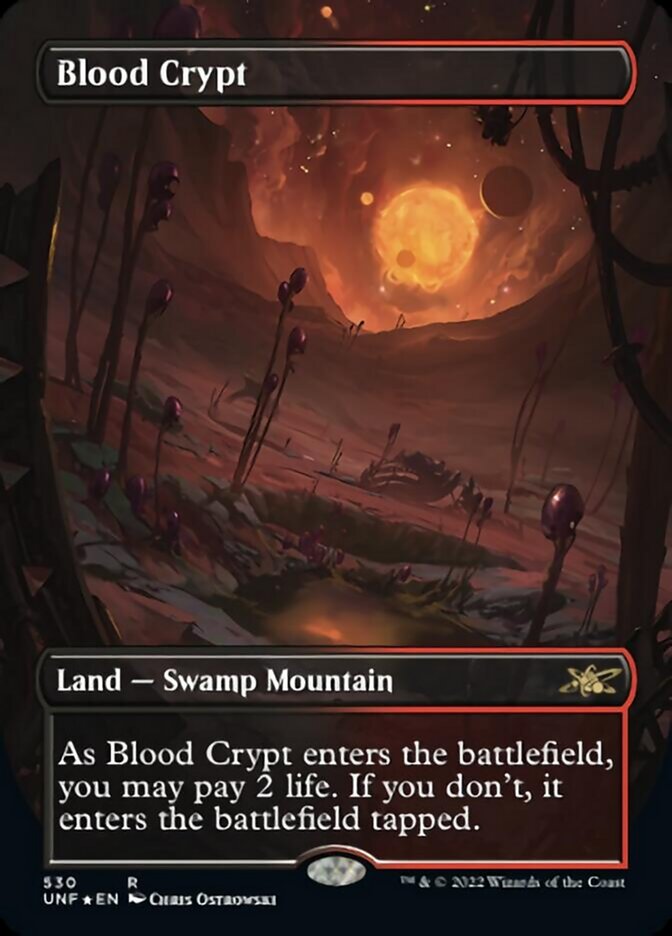 Blood Crypt (Borderless) (Galaxy Foil) [Unfinity] | Game Master's Emporium (The New GME)