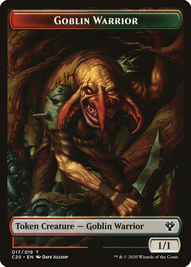 Drake // Goblin Warrior Double-Sided Token [Commander 2020 Tokens] | Game Master's Emporium (The New GME)