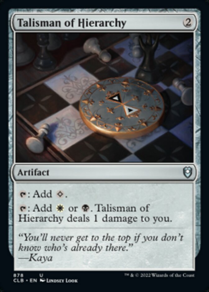 Talisman of Hierarchy [Commander Legends: Battle for Baldur's Gate] | Game Master's Emporium (The New GME)